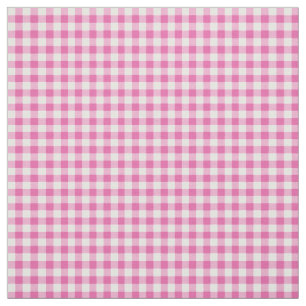 Primors Rosa och White Check Gingham Mönster Tyg