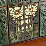 Primrose Art Deco Blommigt Wall Decor Art nouveau Kakelplatta<br><div class="desc">Välkommen till CreaTile! Här hittar du handgjorda mönsterfärger som jag personligen har ritat och vintage keramiska och porslinartade lerplattor, vare sig de är nedfläckader eller naturliga. Jag kärlek vill designa kakel och keramiska produkter och hoppas på ett sätt att förvandla ditt hem till något du tycker om att besöka gång...</div>