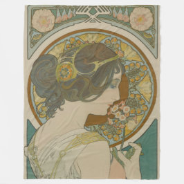 Primrose av Alphonse Mucha (1899) Fleecefilt