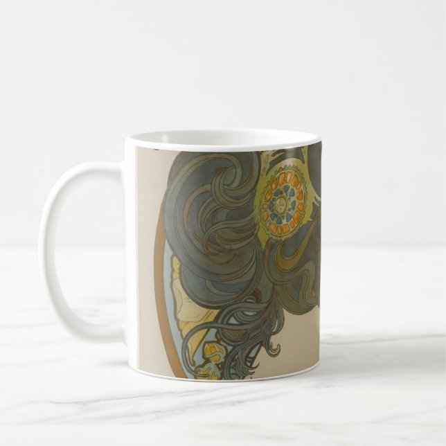 Primrose av Alphonse Mucha (1899) Kaffemugg (Vänster)