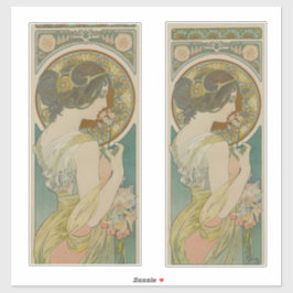 Primrose av Alphonse Mucha (1899) Klistermärken