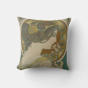 Primrose av Alphonse Mucha (1899) Kudde