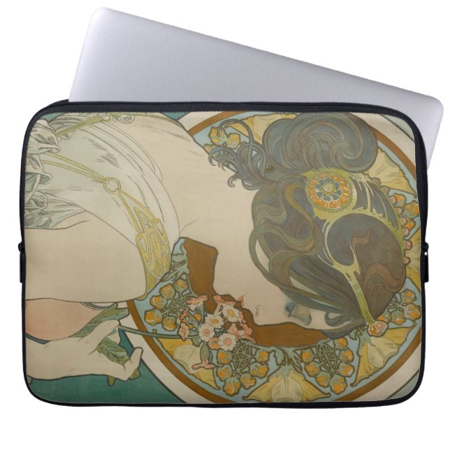 Primrose av Alphonse Mucha (1899) Laptop Fodral (Framsidan)