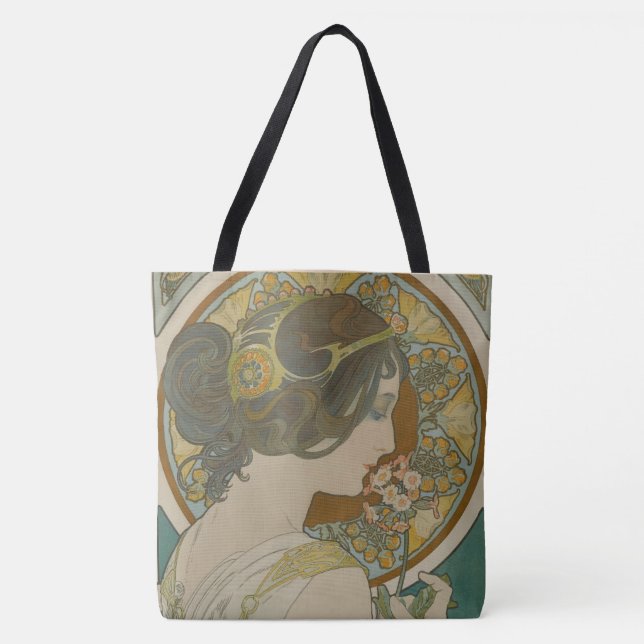 Primrose av Alphonse Mucha (1899) Tygkasse (Framsida)