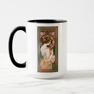 Primrose av Alphonse Mucha Mugg