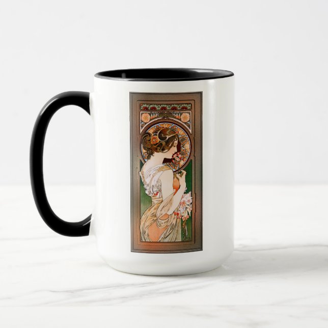 Primrose av Alphonse Mucha Mugg (Vänster)