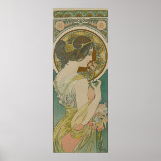 Primrose av Alphonse Mucha Poster