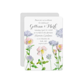 Primrose Flowers Anpassningsbar Personlig Bröllop Inbjudningar