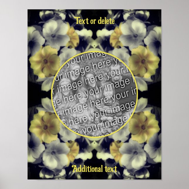 Primrose Flowers Ram Skapar ditt eget foto Poster (Framsidan)