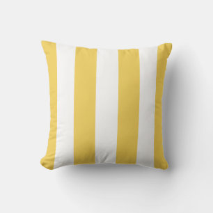 Primrose och White Stripe Dekorativ kudde