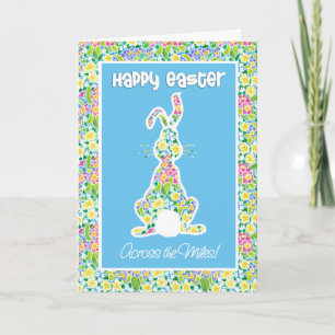 Primroses Cute Bunny Påsk över Miles Helgkort