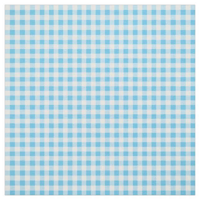 Primroses Himlar Blue and White Check Gingham Möns Tyg (Provkarta)