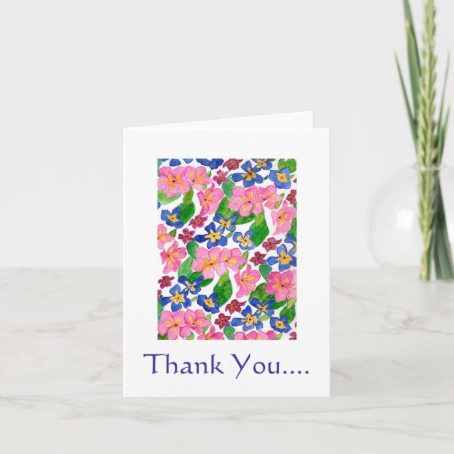 Primroses 'Tack' Notecard Tack Kort (Framsida)