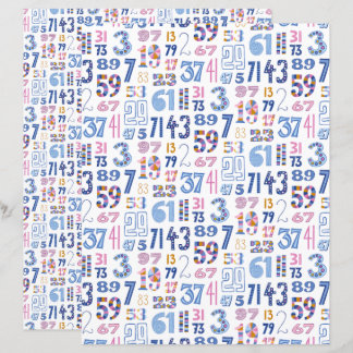 Primtal till 100 Vitt Scrapbookpapper
