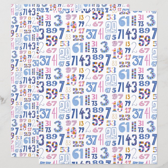 Primtal till 100 Vitt Scrapbookpapper (Fram/baksida)