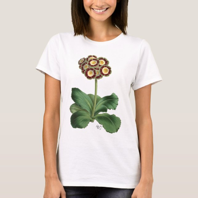 Primula Auricula Red T-shirt (Framsida)