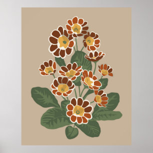 Primula-blomman mönster poster