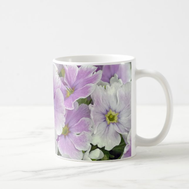 Primula blommor, kaffe Mugg (Höger)