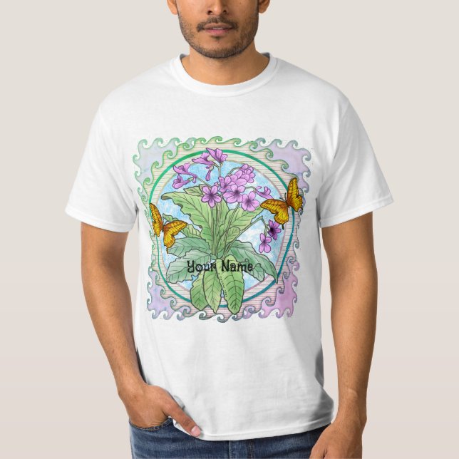 Primula blommor t shirt (Framsida)