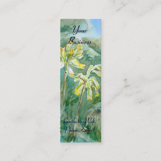 Primula Heart Mini Visitkort (Framsida)