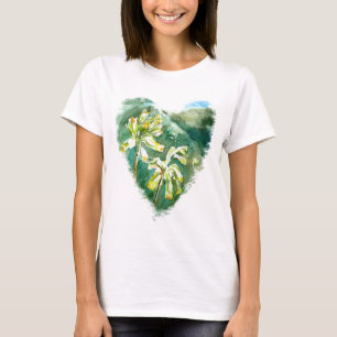 Primula veris Grönt Heart Tee Shirt