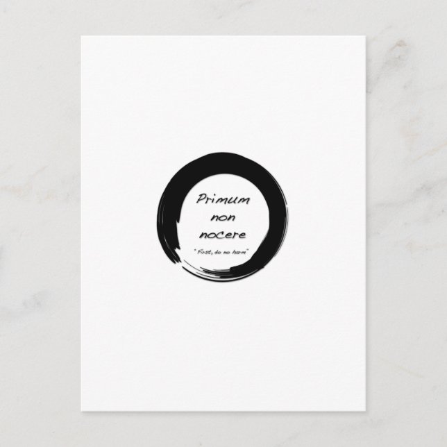 Primum Non Nocere Vykort (Framsida)
