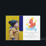 Prince 1:a födelsedag Party Photo Inbjudningar<br><div class="desc">Kasta en inbjudan på första födelsedag till pojke till fantastisk. Genom våra inbjudningar ser vi till att du inte bara firar i stil utan också har din familj och dina vänner vid din sida som du. Enkel att lägga till egna foton och texter.</div>