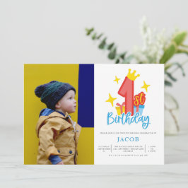 Prince 1:a födelsedag Party Photo Inbjudningar