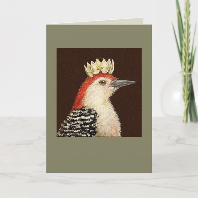 Prince Al the woodpecker card Kort (Framsida)