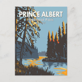 Prince Albert National Park Canada Travel Vintage Vykort