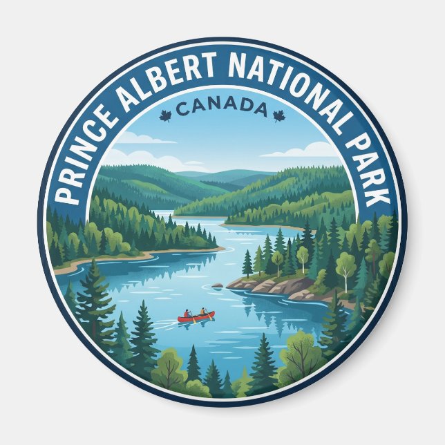 Prince Albert nationalpark Kanada Magnet (Framsidan)