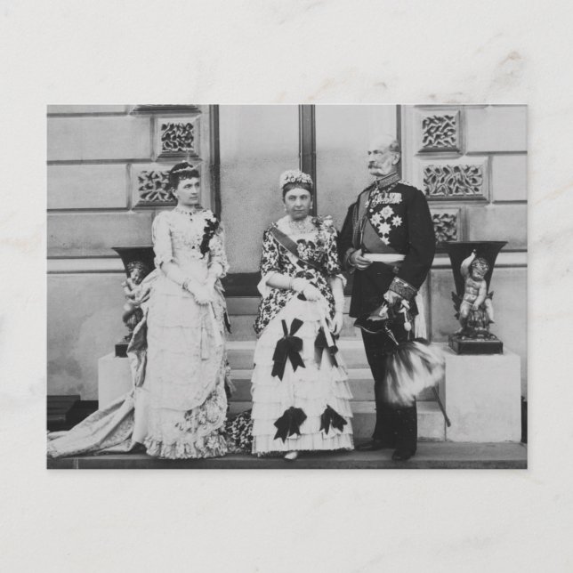 Prince Alexander av Hesse med sitt medsort Julie Vykort (Framsida)