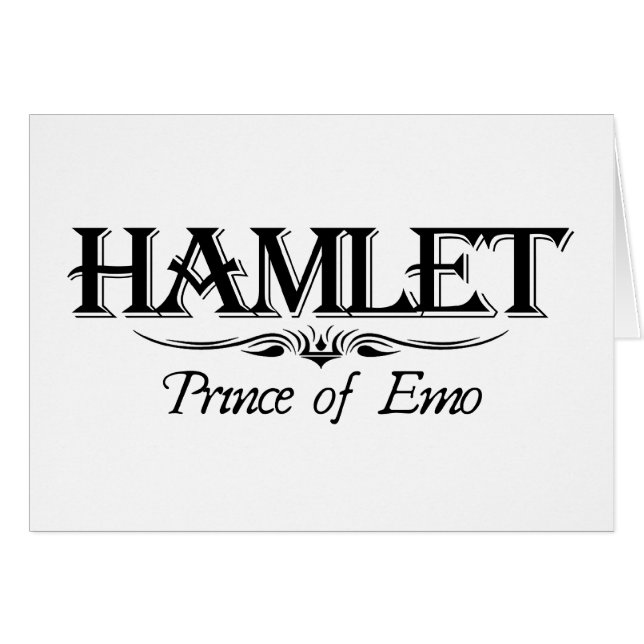 Prince Av Emo Hälsningskort (Framsidan Horizontal)