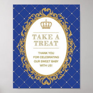 Prince Baby Shower Favors Candy Pub Sign Decor Poster