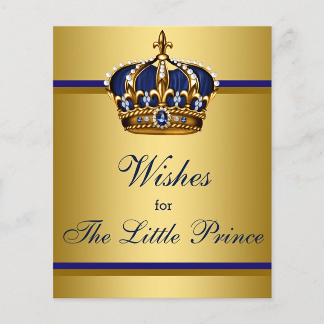 Prince Baby Shower Games Önskemål för Baby Flygblad (Framsidan)