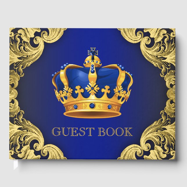 Prince Baby Shower Guest Bok (Framsida)