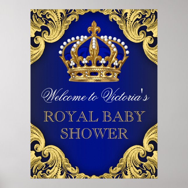 Prince Baby Shower-signatur Poster (Framsidan)