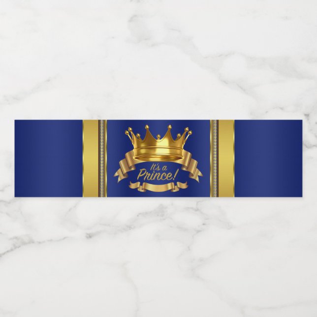 Prince Baby Shower-Vattenflaska etiketter (Singel etikett)