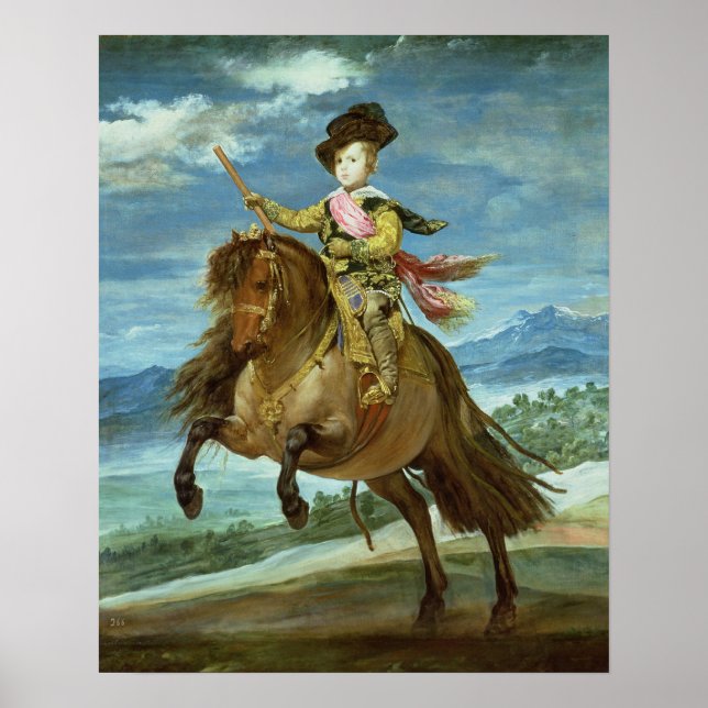 Prince Balthasar Carlos on horseback, 1635-36 Poster (Framsidan)