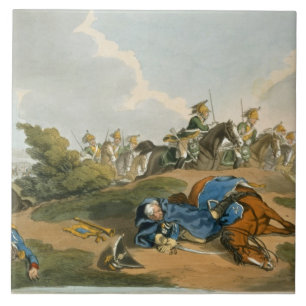 Prince Blucher under hans häst på striden av Wa Kakelplatta