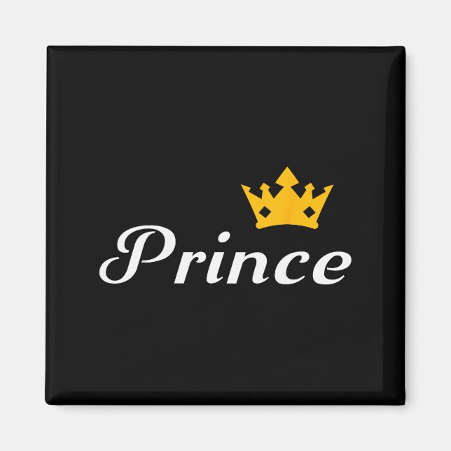 Prince Boys Men Family Matching Valentines Day  Magnet (Framsidan)