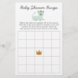 Prince Cat Bingo Baby Shower-spel
