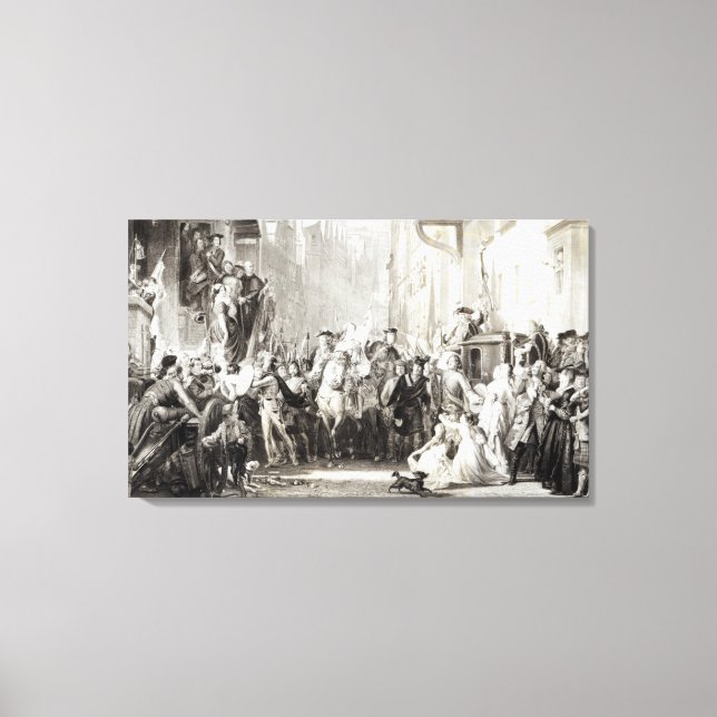 Prince Charles Edward och Highlanders Canvastryck (Framsida)