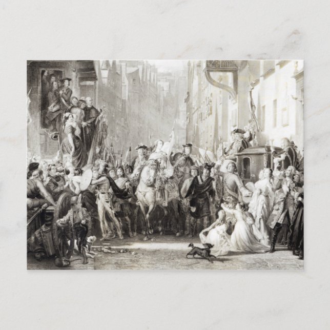 Prince Charles Edward och Highlanders Vykort (Framsida)