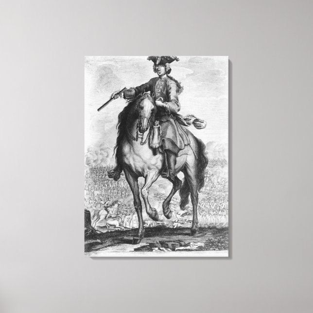 Prince Charles Edward Stuart vid slaget Canvastryck (Framsida)