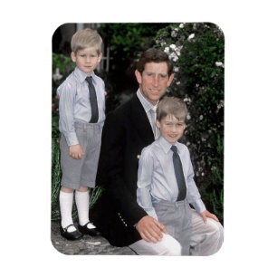 Prince Charles med unga söner Magnet