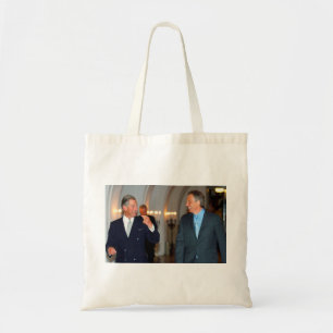 Prince Charles och premiärminister Tony Blair Tygkasse
