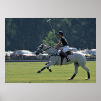Prince Charles Pllay Polo vid Windsor Poster