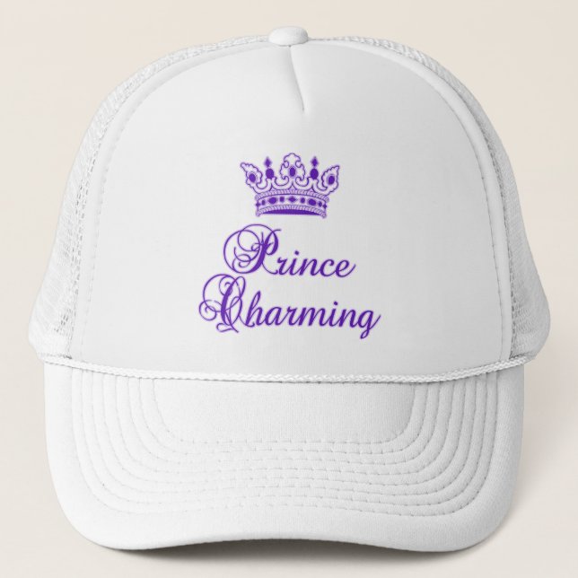 Prince Charmig i kungliga lilor för baby eller Truckerkeps (Framsida)