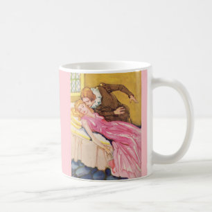 Prince Charmig som kysser sova skönhet Kaffemugg